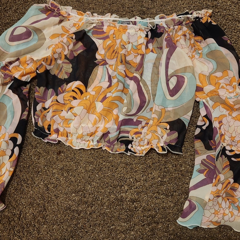 Charlotte Russe hippie boho sheer top